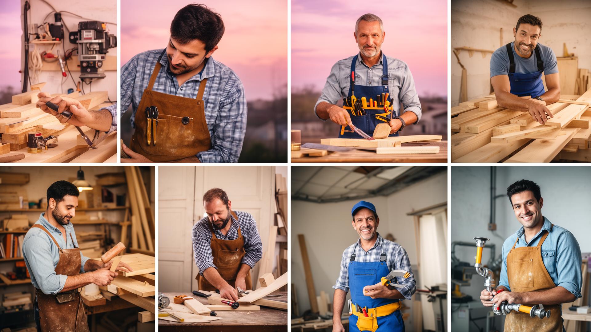 Artigiani italiani al lavoro